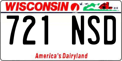 WI license plate 721NSD