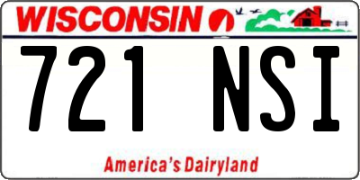 WI license plate 721NSI