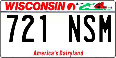 WI license plate 721NSM