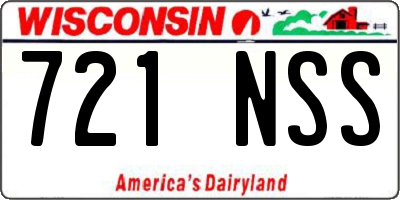 WI license plate 721NSS