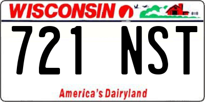 WI license plate 721NST