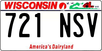 WI license plate 721NSV