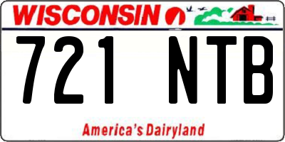 WI license plate 721NTB