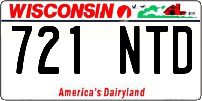 WI license plate 721NTD