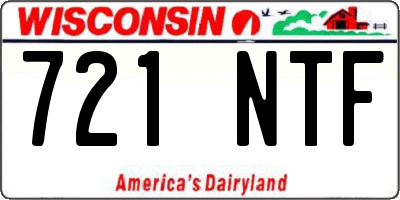 WI license plate 721NTF