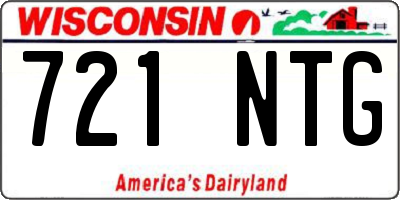 WI license plate 721NTG
