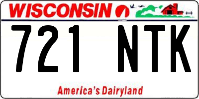 WI license plate 721NTK