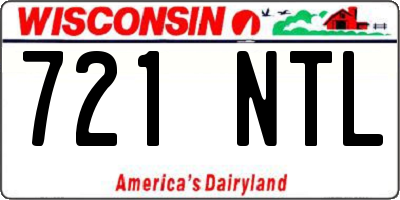 WI license plate 721NTL
