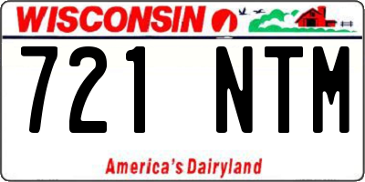 WI license plate 721NTM