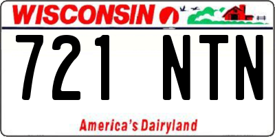 WI license plate 721NTN