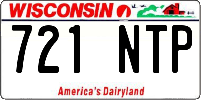 WI license plate 721NTP