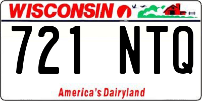 WI license plate 721NTQ