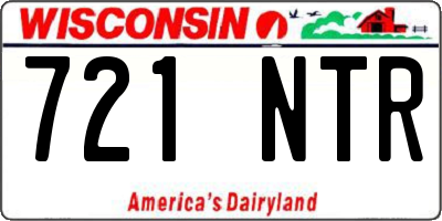 WI license plate 721NTR