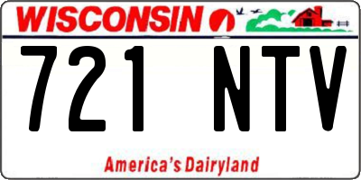 WI license plate 721NTV
