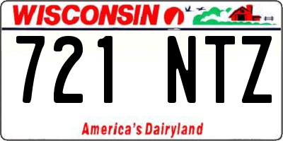WI license plate 721NTZ