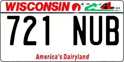 WI license plate 721NUB