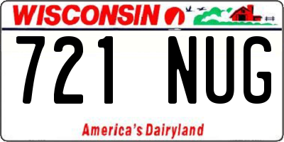 WI license plate 721NUG