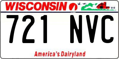 WI license plate 721NVC