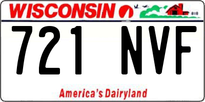 WI license plate 721NVF