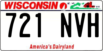 WI license plate 721NVH