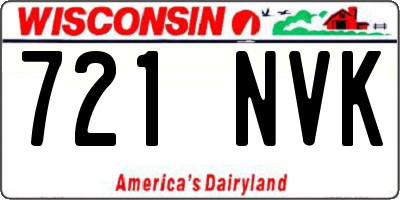WI license plate 721NVK