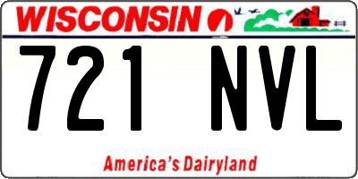 WI license plate 721NVL