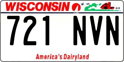 WI license plate 721NVN