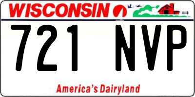 WI license plate 721NVP