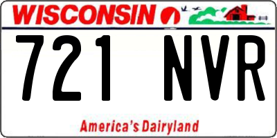 WI license plate 721NVR