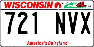 WI license plate 721NVX