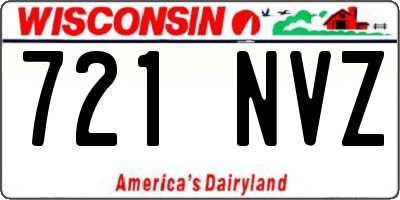 WI license plate 721NVZ