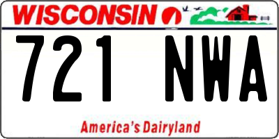 WI license plate 721NWA