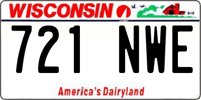 WI license plate 721NWE