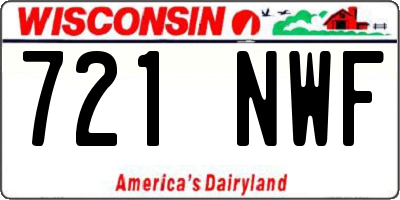 WI license plate 721NWF