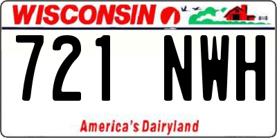 WI license plate 721NWH