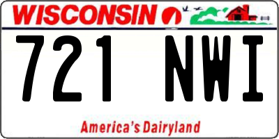 WI license plate 721NWI