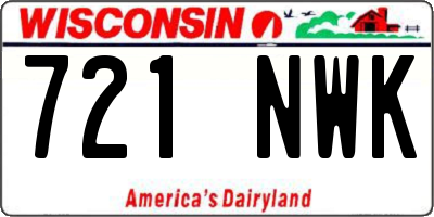 WI license plate 721NWK