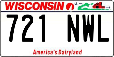 WI license plate 721NWL