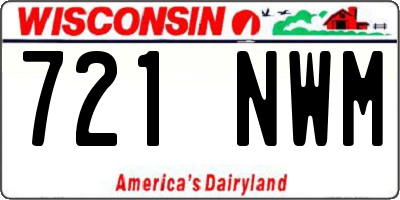 WI license plate 721NWM