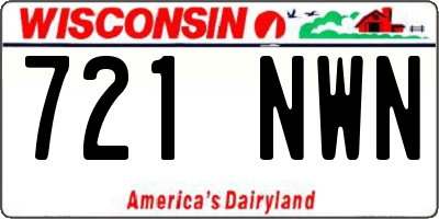 WI license plate 721NWN