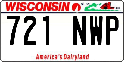 WI license plate 721NWP