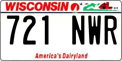 WI license plate 721NWR