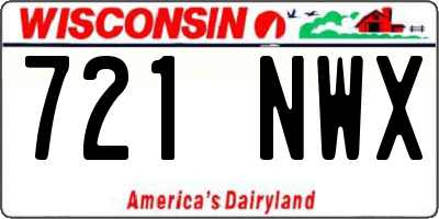 WI license plate 721NWX