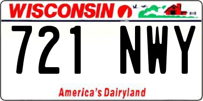 WI license plate 721NWY
