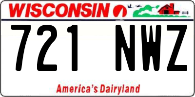 WI license plate 721NWZ