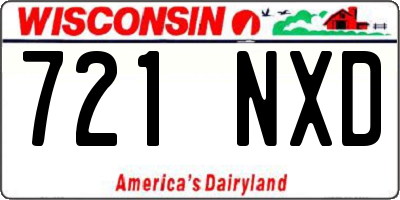 WI license plate 721NXD