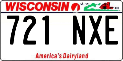 WI license plate 721NXE