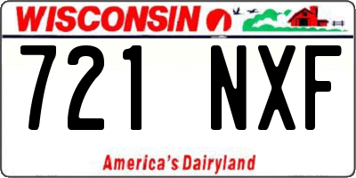 WI license plate 721NXF