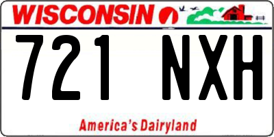 WI license plate 721NXH