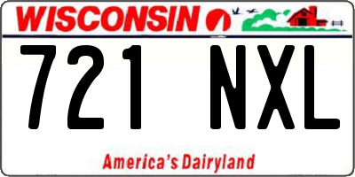 WI license plate 721NXL